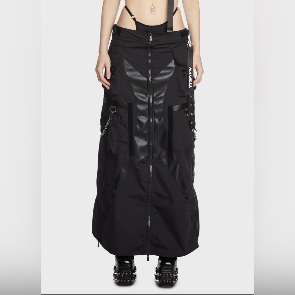 Namilia Techno Long Tactical Maxi Skirt, New with tags